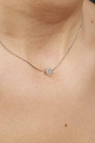 Joy of Jade Marie Kolye 1 Mikron Rodyum Kaplama (925 Ayar Gümüş Üzerine) Zirkonyum