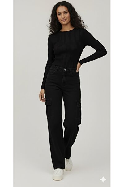 nd jeans - Women's High Waist Cargo Pants with Pockets