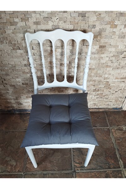 DURU HOME COLLECTİON Πολυτελές γκρι μαξιλάρι καρέκλας 10 τεμαχίων