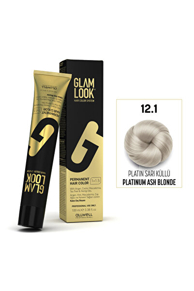 glam look Glamlook Kalıcı Saç Boyası 100 ml \ Platin Sarı Küllü 12.1