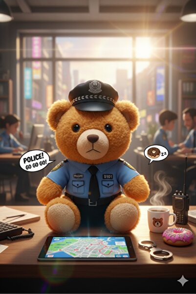 Pufline Kıyafetli Peluş Ayı Oyuncak Çanta Süsü Ve Takı