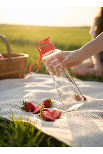 Blissra 750 ml Glass Water Bottle – Leakproof Plastic Lid Flask