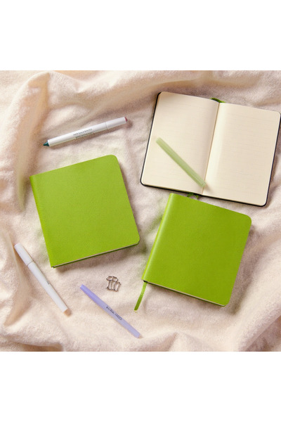 Fark Tanıtım Dotted Notepad – Pu Leather Notepad – 16.5X16.5 Cm, 96 Sheets (192 Pages), 90 Gr Ivory Paper