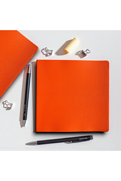 Fark Tanıtım Unlined Notepad – Pu Leather Notepad – 16.5X16.5 Cm, 96 Sheets (192 Pages), 90 Gr Ivory Paper