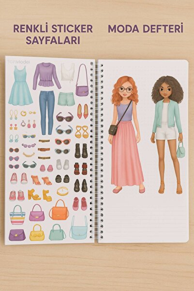 Top Model TOPModel Dress Me Up Moda Tasarım Defteri – Stickerlı Giydirme Aktivite Kitabı