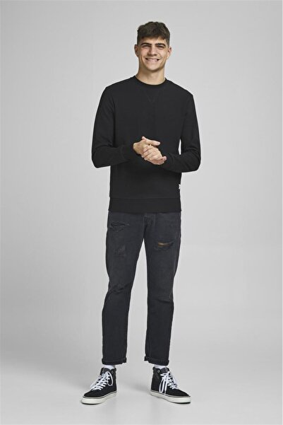 Jack & Jones Jjebasic Sweat Crew Neck Noos Black