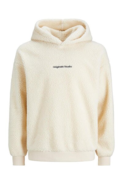 Jack & Jones JORVESTERBRO TEDDY SWEAT HOOD SN Oatmeal