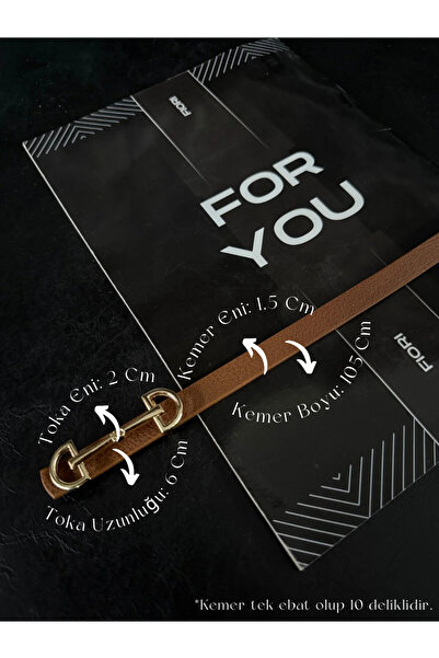 Fiori Дълга златна катарама, тънък дамски колан, колан за яке, колан за риза, колан за рокля