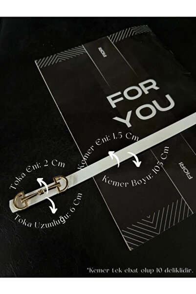 Fiori Long Buckle Slim Women's Belt, Coat Belt, Shirt Belt, Dress Belt