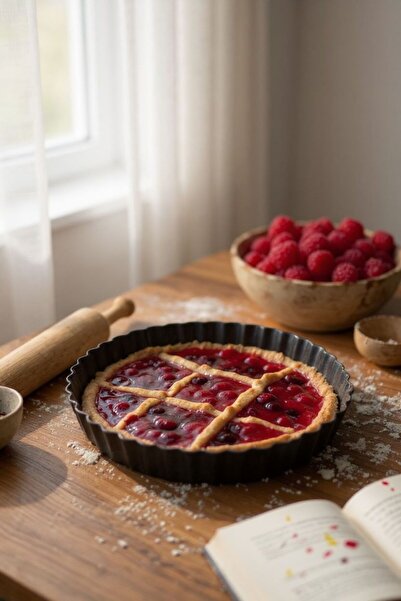 KAUFMANN Classic Tart Pan 28cm – 28cm Carbon Steel, Non-Stick Coating