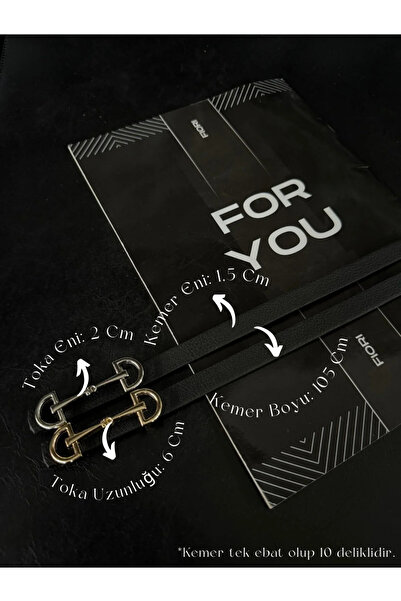 Fiori 2’li Uzun Tokalı Ince Kadın Kemeri, Ceket Kemeri, Gömlek Kemeri, Elbise...