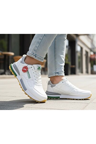 Wanderfull Мъжки спортни обувки, бели, ежедневни, ортопедични, удобни, висококачествени и практични, с връзки 4324