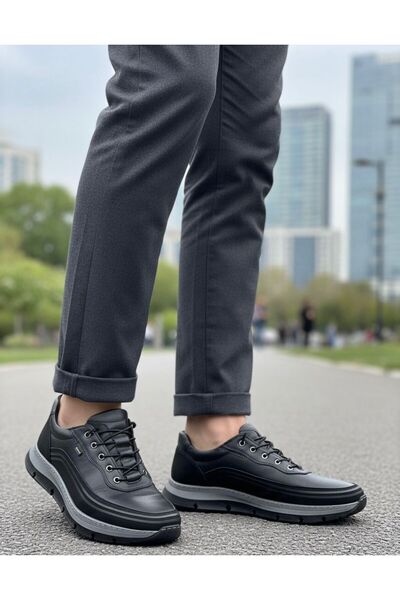 Dropland Ανδρικά παπούτσια casual με κορδόνια από γνήσιο δέρμα, αντιολισθητικ...