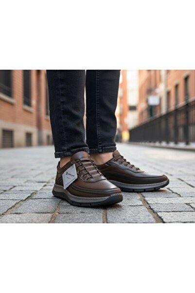 Dropland Men's Daily Seasonal Winter Genuine Leather Shoes Non-Slip Sole Orthopedic Smart Lace-Up