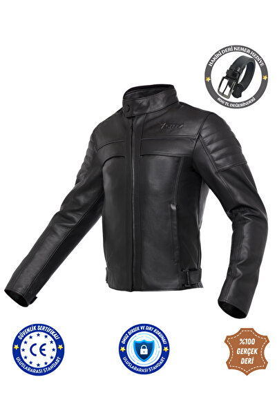 cm7 Route 66 Deri Motosiklet Montu Ceketi