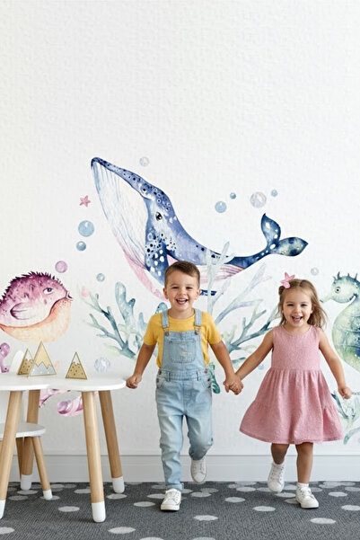 Kt Grup Set zidnih naljepnica "Putovanje kita u podvodni svet"