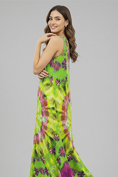 dorbe tie-dye mandala bohemian summer style maxi dress for women