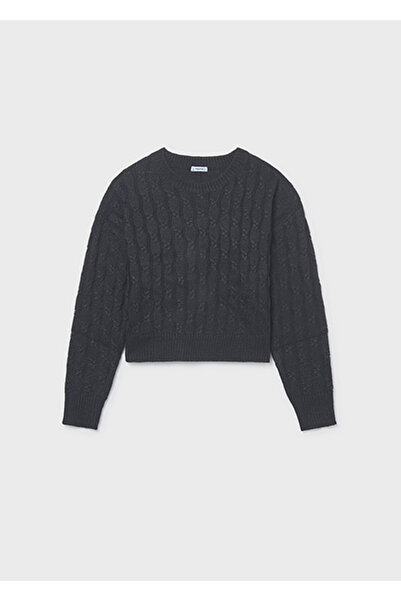 MAYORAL سترة محبوكة للفتيات باللون الأسود 7309