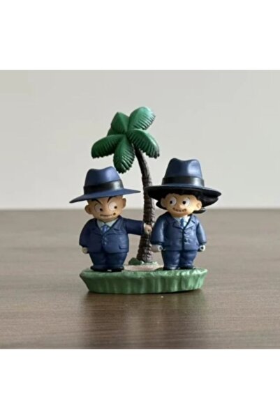 BANDAI تمثال كريلين وغوكو من أنمي دراغون بول، بطول 7 سم/2.76 بوصة، مصنوع من م...