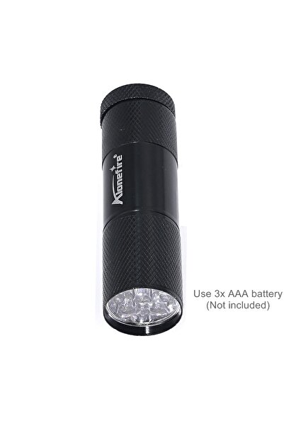 Choice AAA Black 9 LED White Light Lighting Flashlight Aluminium Mini Torch O...