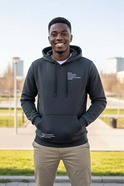 Voltaj سويت شيرت رجالي من جوان كابوشون أنثراسايت