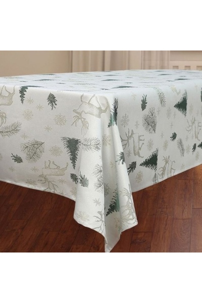 OEM Față de masă decorativă de Crăciun, dimensiune 240 x 140 cm, Reni