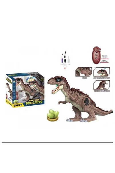 MARAH TOYS ديناصور رش تفاعلي للأطفال مع بخار وصوت - يمشي ويضع البيض - لعبة تع...