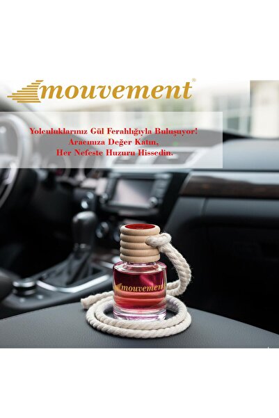 MOUVEMENT Gül Bahçesi 8 ml Oto Kokusu – Klasik ve Romantik Bir Koku Deneyimi