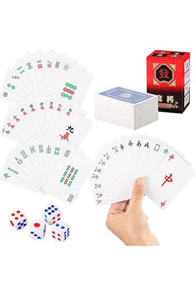 Choice 1pc Mahjong Cards Playing Cards Chinese Mah Jongg American Majhong Games Poker Mahjong Playing Card