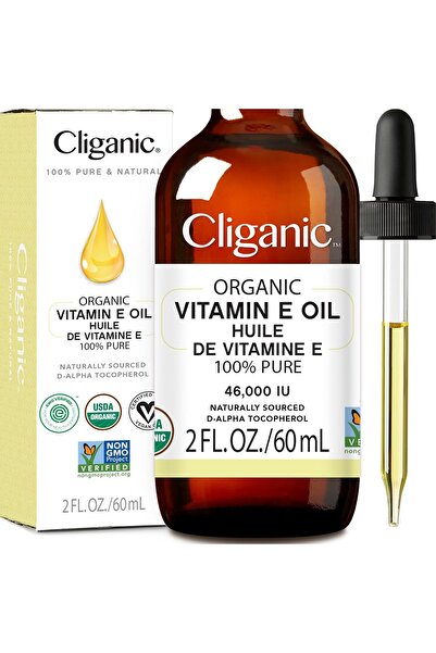 Cliganic SVA Organics Pure Vitamin E Oil, 2 Ounce