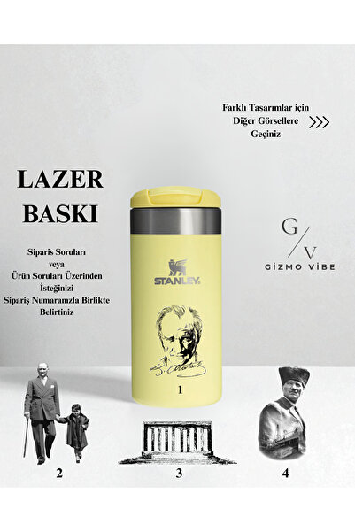 Stanley Kişiselleştirilmiş 0.35L The Aerolight Açık Sarı Termos Özel Tasarımlı