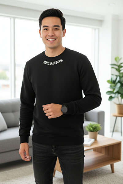 Voltaj Ανδρικό φούτερ Sierre Crew Neck Μαύρο