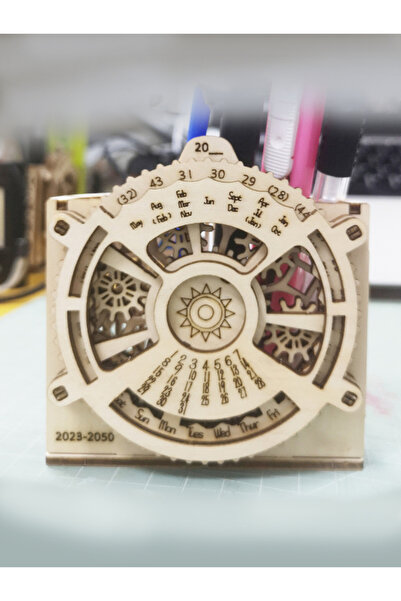 Choice ألغاز خشبية ثلاثية الأبعاد، حامل قلم تقويم دائم، مجموعات نماذج بناء مي...