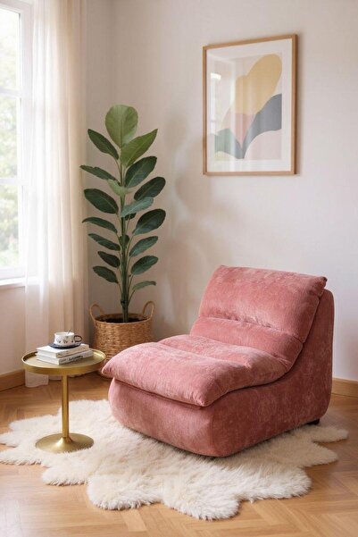 JOJO HOME Fotoliu Premium Lounge, HD Foam, L x l x h: 80 x 100 x 74 cm, Roz