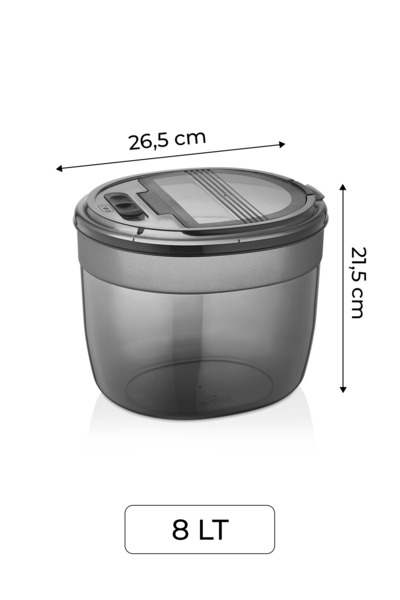 Kitchen Life 4-Piece Large Size Flour Legume Storage Container with Locking Lid - Storage Set (8 Liters)
