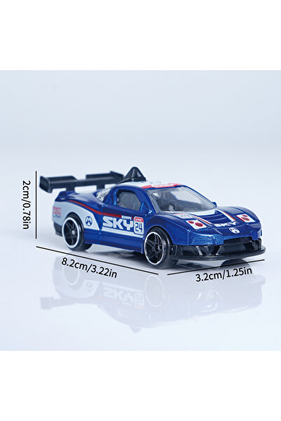 Choice 6418 1:64 Blue Alloy Sports Car Model, Personalized Painting, Christmas Halloween Gift, Boys Toy/Des