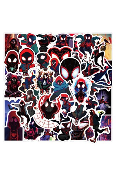 Miniso QT-158 50 قطعة جديدة من ملصقات جرافيتي الكرتونية لشخصية سبايدر مان ماي...