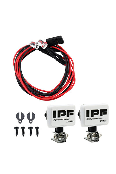 Choice B RC Car Round LED Lights Headlights Spotlight with Bracket for 1/10 Crawler Traxxas TRX4 TRX6 Axia.