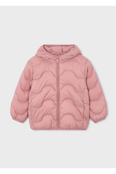 MAYORAL 4443-50 Girl's Pink Soft Coat