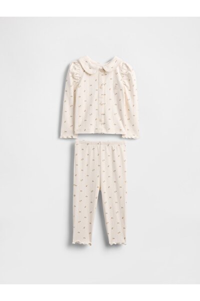 GAP Bebek Krem Pointelle Fitilli Outfit Set