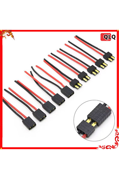 DUTRIEUX 10PCS Male 14AWG 5/10pcs/lot Trx Plug Male Female Connector Silicone Wire With 10CM 14/16AWG for Rc