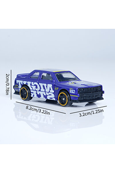 Choice 6424 1:64 Purple Alloy Sports Car Model with Personalized Text Painting Boy Toys, Home Display, Mult