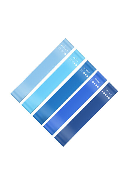 Choice3 blue 5pcs Fitness Elastic Band Resistance Band Yoga Exercise Training...
