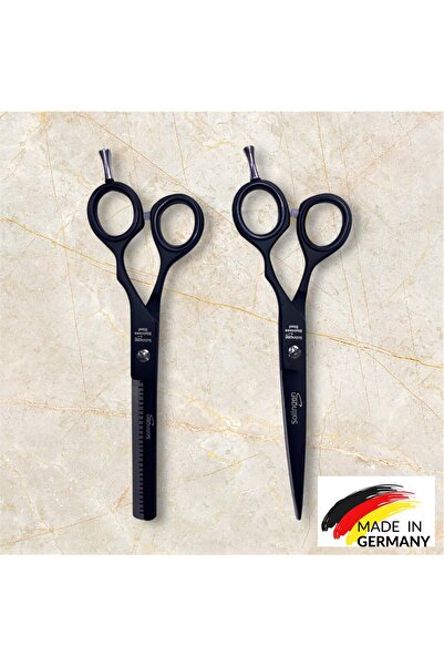 Solingen BLACK JAPON SİSTEM SAÇ KESİM MAKASI & EFİLE MAKASI 2 Lİ SET