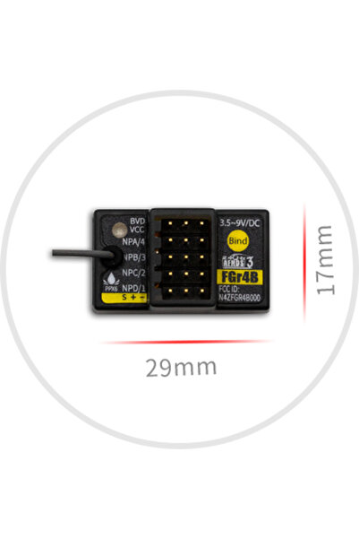 Choice FGR4B FLYSKY FGR4B Mini 4-Channel Enhanced Transmitter for NB4 NB4PRO Remote Control