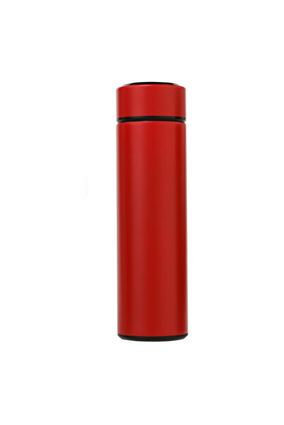 Choice 450ml Red Stainless Steel Smart Water Bottle, Leak Proof, Double Walled, Keep Drink Hot & Cold, LCD
