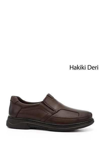 GÖNDERİ(R) Men's Brown Antique Bone Protrusion Special Genuine Leather Shoes