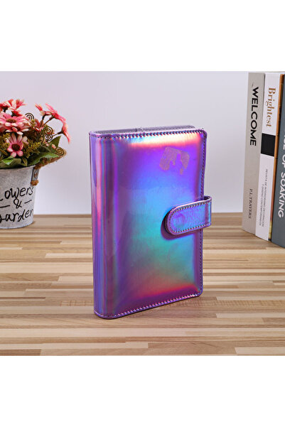 Choice A5 laser purple A6/A5 Macaroon Laser Color PU Leather DIY Binder Only Cover Diary Agenda Planner Pap