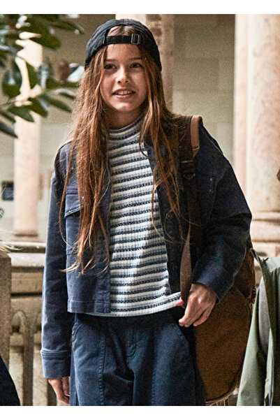 MAYORAL قميص بناتي باللون الأزرق الداكن 7198