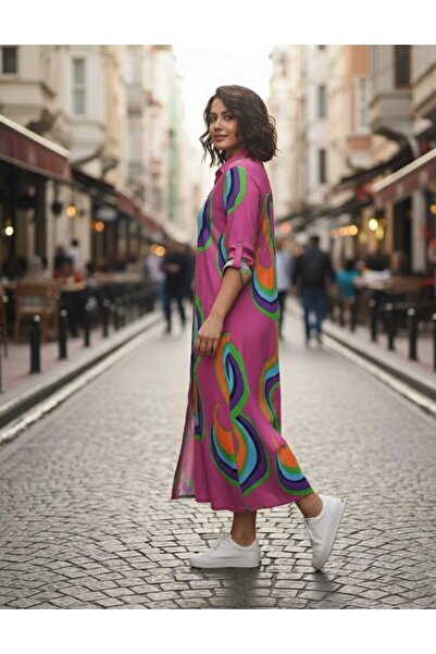 Cockatoo فستان قميص نسائي من الفيسكوز مع تفاصيل الجيب